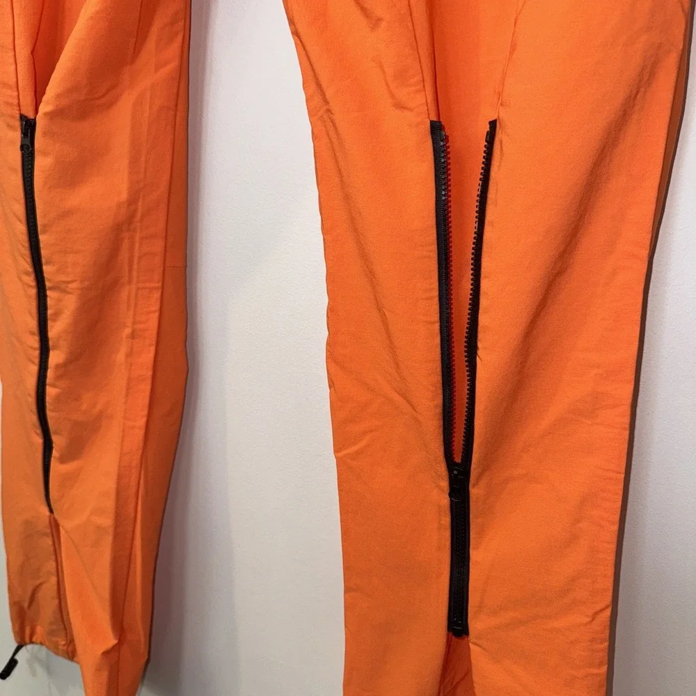 American Stitch Baggy Cargo Pants Mens Large Orange Zip‎ Utility Outdoor NWT